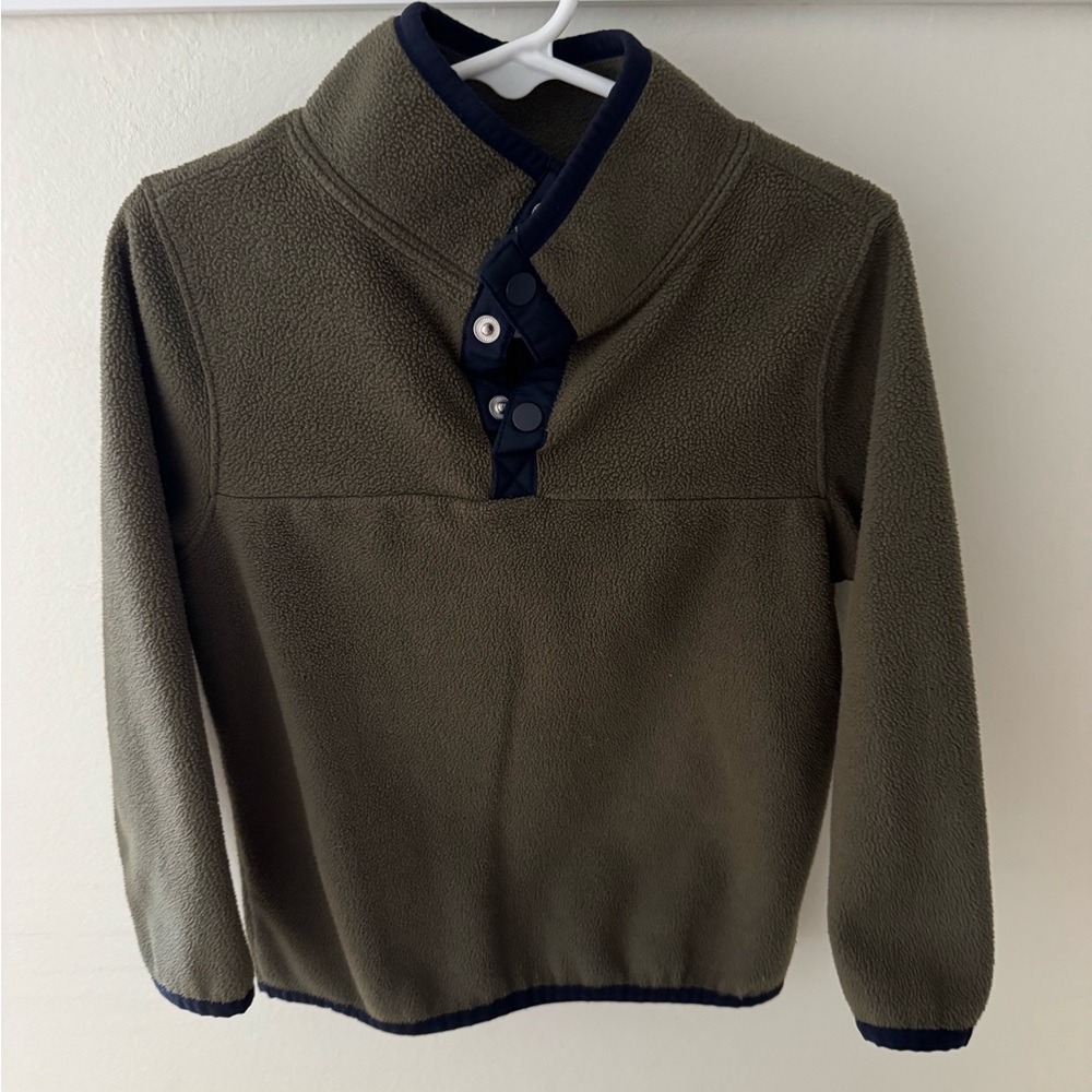 4T Boys Sweater in Olive and Navy